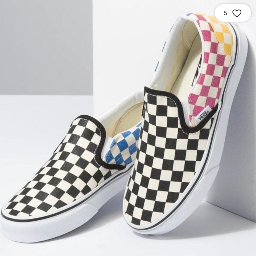 Vans Women's Shoes - Classic Slip-On - Glitter Ch